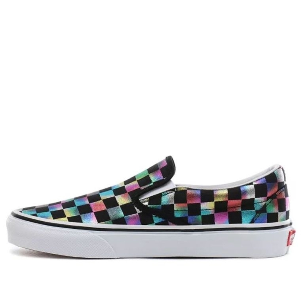 VANS - AsherColorful (Iridescent) Checkered Slip-On Sneakers